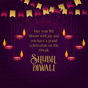 Happy diwali wishes greeting card with hanging diya Free Vector Happy diwali wishes greeting card with hanging diya Free Vector