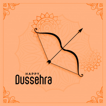 Happy dussehra background Free Vector