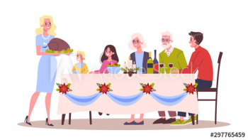 Happy family have fun on the christmas celebration Happy family have fun on the christmas celebration