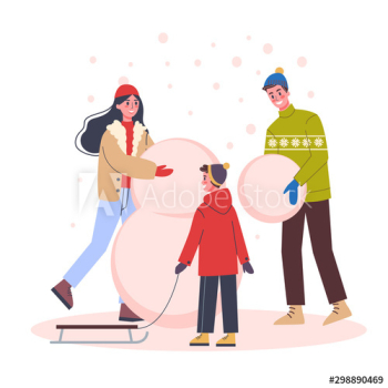 Happy family have fun on the christmas celebration Happy family have fun on the christmas celebration