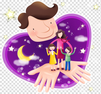 Happy family transparent background PNG clipart