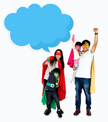 Happy family wearing superhero costumes | Free stock photo - 490497 Happy family wearing superhero costumes | Free stock photo - 490497