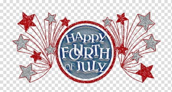 Happy Fourth of July illustration, Happy Fourth Of July Glitter Banner transparent background PNG clipart