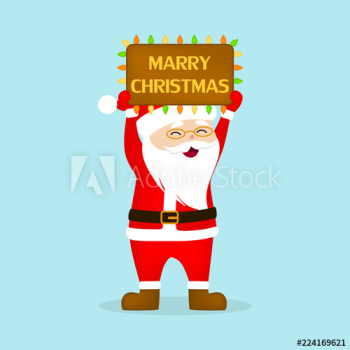 Happy funny Santa Claus in red clothes Happy funny Santa Claus in red clothes