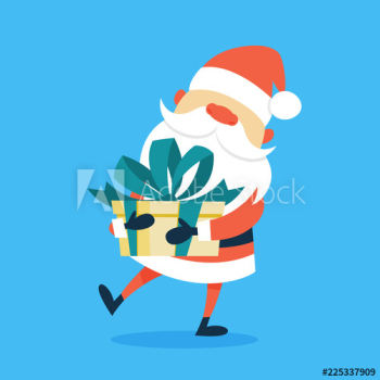 Happy funny Santa Claus in red clothes Happy funny Santa Claus in red clothes