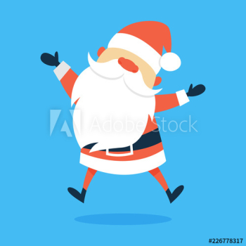 Happy funny Santa Claus in red clothes Happy funny Santa Claus in red clothes