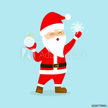 Happy funny Santa Claus in red clothes Happy funny Santa Claus in red clothes
