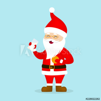 Happy funny Santa Claus in red clothes Happy funny Santa Claus in red clothes