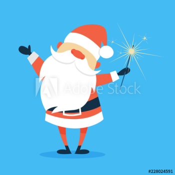 Happy funny Santa Claus in red clothes Happy funny Santa Claus in red clothes