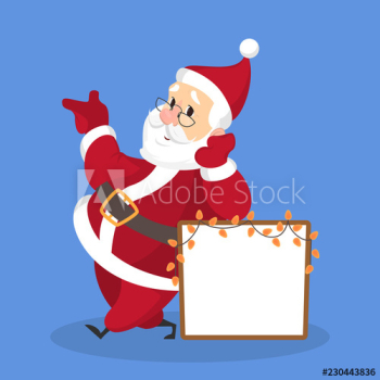 Happy funny Santa Claus in red clothes Happy funny Santa Claus in red clothes