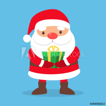 Happy funny Santa Claus in red clothes Happy funny Santa Claus in red clothes