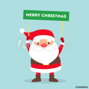 Happy funny Santa Claus in red clothes Happy funny Santa Claus in red clothes
