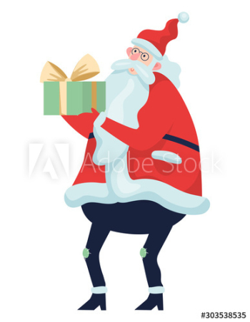 Happy funny Santa Claus in red clothes Happy funny Santa Claus in red clothes