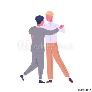 Happy gay couple dancing Happy gay couple dancing