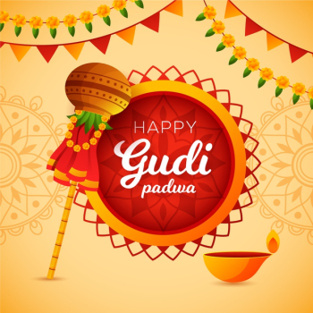 Happy gudi padwa flat design Free Vector Happy gudi padwa flat design Free Vector