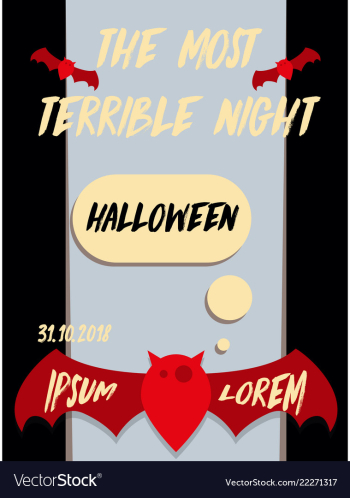 Happy halloween poster vector image Happy halloween poster vector image