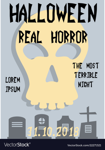 Happy halloween poster vector image Happy halloween poster vector image