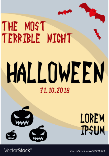 Happy halloween poster vector image Happy halloween poster vector image