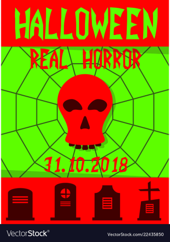 Happy halloween poster vector image Happy halloween poster vector image