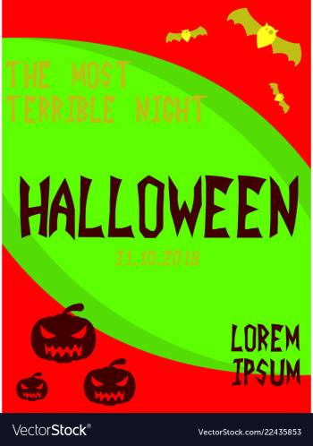 Happy halloween poster vector image Happy halloween poster vector image