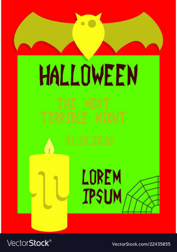 Happy halloween poster vector image Happy halloween poster vector image