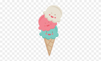 Happy Ice Cream Cone Svg Scrapbook Cut File Cute Clipart - Ice Cream Cone Clipart