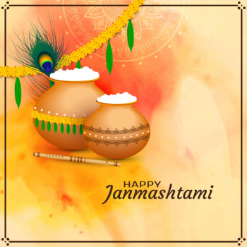 Happy janmashtami celebration religious background Free Vector Happy janmashtami celebration religious background Free Vector