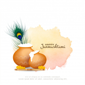 Happy janmashtami festival background Free Vector Happy janmashtami festival background Free Vector