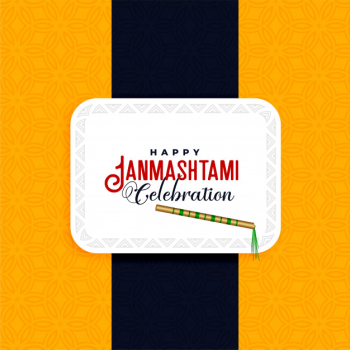 Happy janmashtami festival celebration background Free Vector Happy janmashtami festival celebration background Free Vector