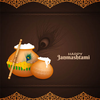 Happy janmashtami festival celebration background Free Vector Happy janmashtami festival celebration background Free Vector