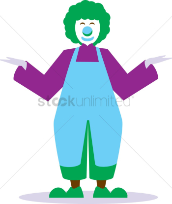 Happy joker with open hands Happy joker with open hands