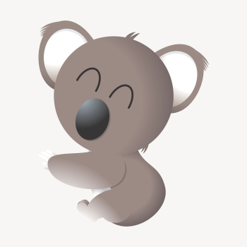 Happy koala clipart, cartoon animal | Free PSD - rawpixel Happy koala clipart, cartoon animal | Free PSD - rawpixel