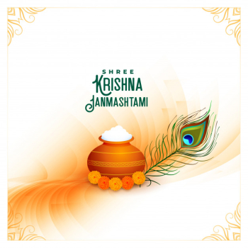 Happy krishna janmashtami greeting Free Vector Happy krishna janmashtami greeting Free Vector