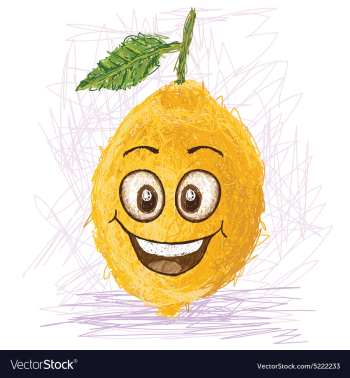 Happy lemon vector image Happy lemon vector image