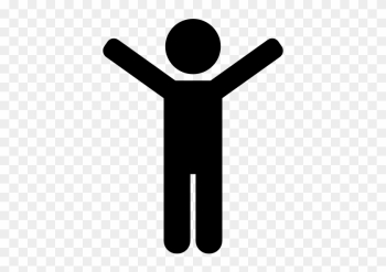 Happy Man Free Icon - Stickman With Hands Up