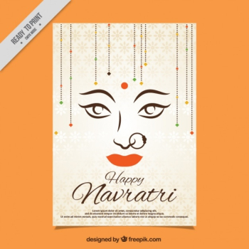 Happy navratri decorative card Happy navratri decorative card