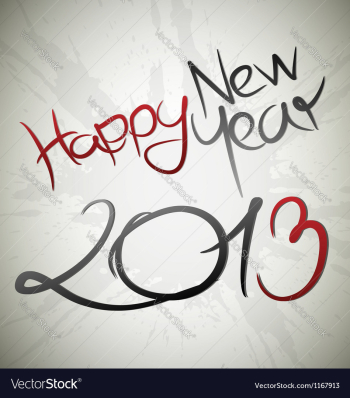  					Happy new year 2013 card vector image														