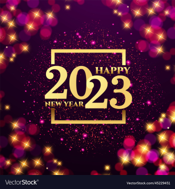 happy new year 2023 banner with shiny background