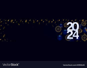 happy new year 2024 silvery numbers snowflakes