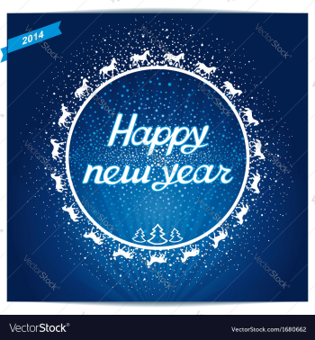 Happy New Year Card greeting vector image