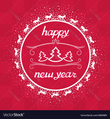Happy New Year Card greeting vector image