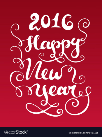  					Happy new year card vector image														