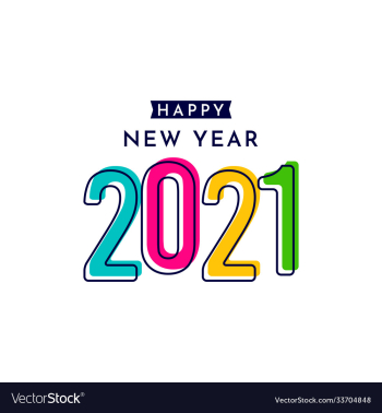 happy new years 2021 celebration template design