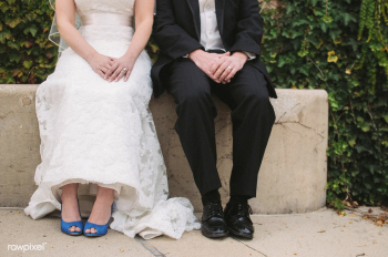 Happy newlyweds sitting next to each other | Free stock photo - 461948 Happy newlyweds sitting next to each other | Free stock photo - 461948