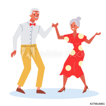 Happy old couple dance Happy old couple dance