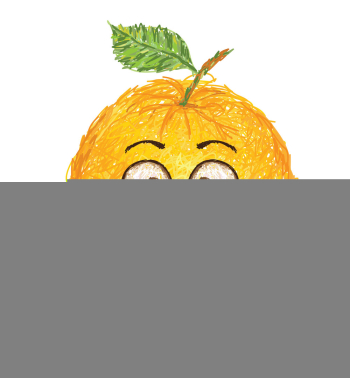 Happy orange fruit vector image Happy orange fruit vector image