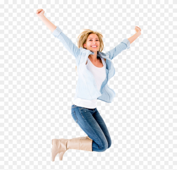 Happy Person Jumping Png - Happy Woman Transparent Background, Png ...