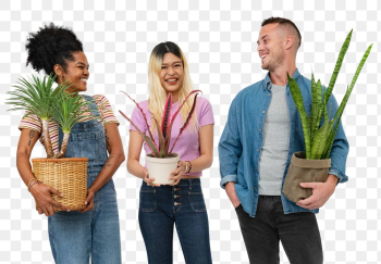 Happy plant parents mockup psd | Free stock illustration | High Resolution graphic