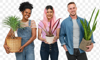 Happy plant parents mockup psd | Free stock illustration | High Resolution graphic