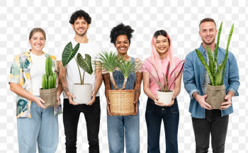 Happy plant parents mockup psd | Free stock illustration | High Resolution graphic